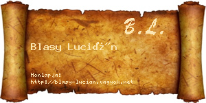 Blasy Lucián névjegykártya